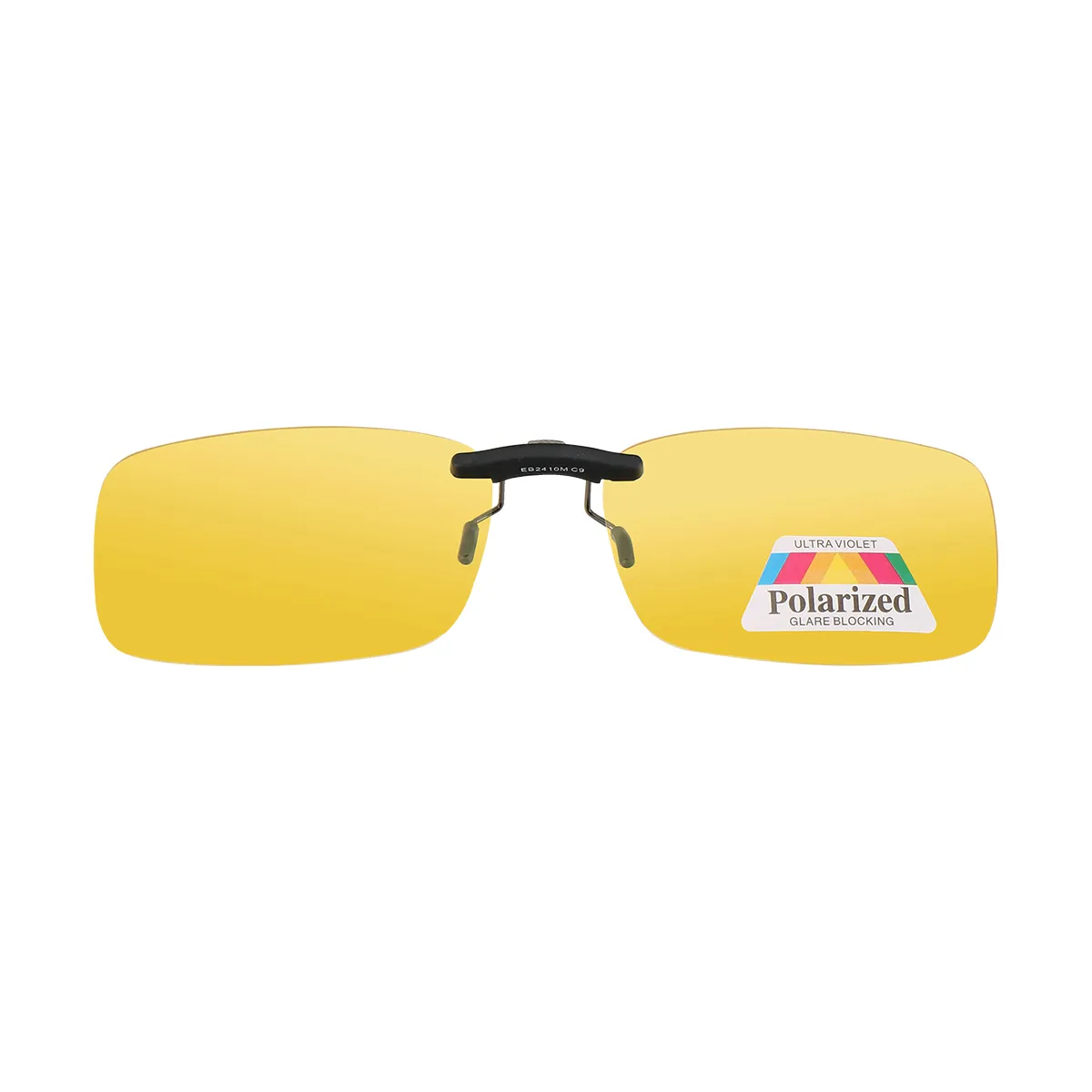 NightDriving - Rectangle Yellow/M Clip On Sunglasses for Men & Women - EFE